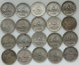 Włochy, zestaw 20 x 500 lirów 1958-1964