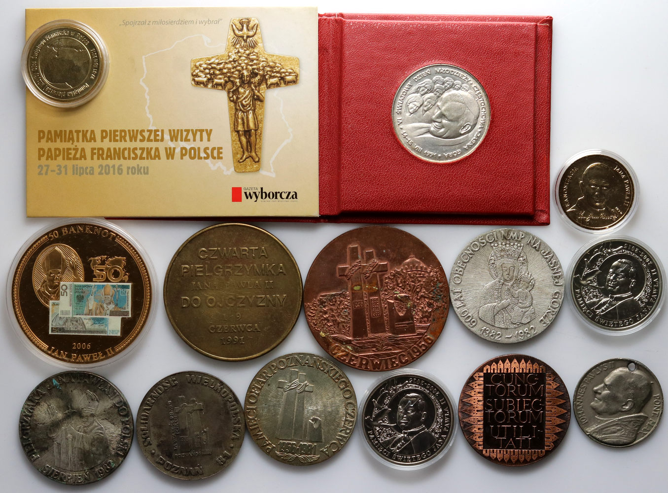 31. Polska, zestaw 13 medali, Jan Paweł II
