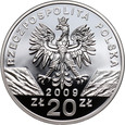 Polska, III RP, 20 złotych 2009, Jaszczurka Zielona