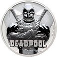 Tuvalu, Elżbieta II, dolar 2018, Deadpool, 1 Oz Ag999