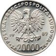 Polska, PRL, 20000 złotych 1989, MŚ - Włochy 1990