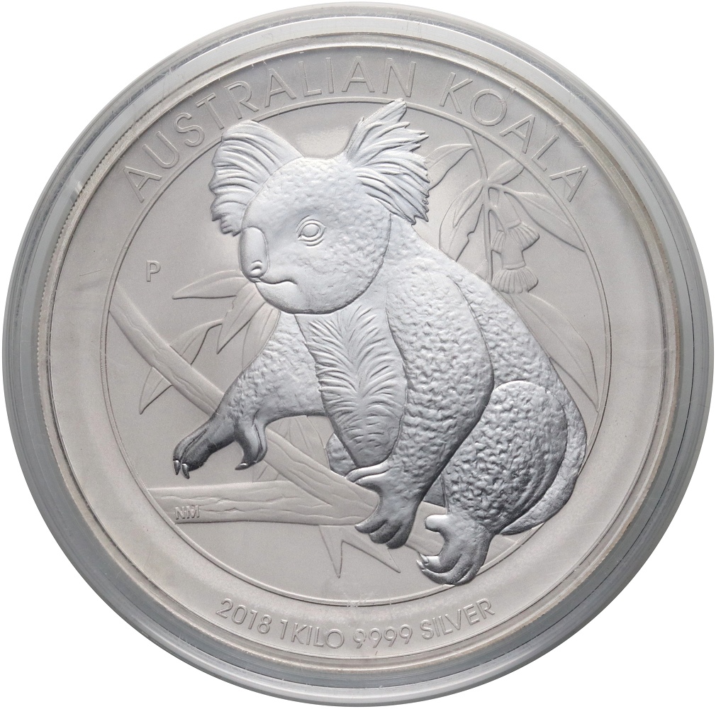 53. Australia, 30 dolarów 2018 P, Koala, 1 kg Ag9999