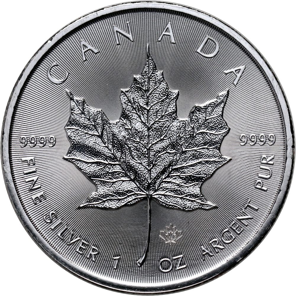 44. Kanada, Elżbieta II, 5 dolarów 2014, Liść Klonu, 1 Oz Ag999