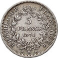 Francja, 5 franków 1874 K, Herkules