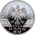 Polska, III RP, 20 złotych 2009, Jaszczurka Zielona