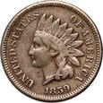 340. USA, 1 cent 1859, Indianin