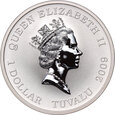 Tuvalu, Elżbieta II, dolar 2009 P, N. Gogol, 1 Oz Ag999