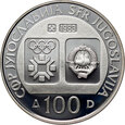 22. Jugosławia, 100 dinarów 1983, Łyżwiarstwo figurowe