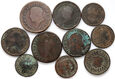 251. Włochy, Sycylia, zestaw 11 monet, XVIII-XIX wiek