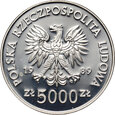 Polska, PRL, 5000 złotych 1989, Ratujemy Zabytki Torunia, #TP