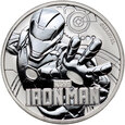 Tuvalu, Elżbieta II, dolar 2018, Iron Man, 1 Oz Ag999