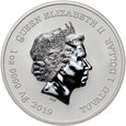 Tuvalu, Elżbieta II, dolar 2019, Hulk, 1 Oz Ag999