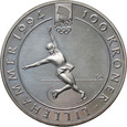 56. Norwegia, Harald V, 100 koron 1993, Łyżwiarstwo figurowe