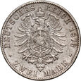 2. Niemcy, Badenia, Fryderyk I, 2 marki 1876 G