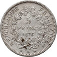 Francja, 5 franków 1876 A, Herkules