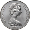 Wyspa Man, Elżbieta II, 1 korona 1981, Louis Braille