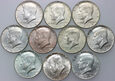 133. USA, zestaw 10 x 1/2 dolara 1965-1970, Kennedy Half Dollar