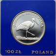 45. Polska, PRL, 100 złotych 1982, Ochrona Środowiska - Bocian