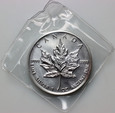 37. Kanada, Elżbieta II, 5 dolarów 1989, Liść Klonu, 1 Oz Ag999