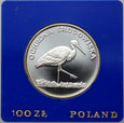 Polska, PRL, 100 złotych 1982, Ochrona Środowiska - Bocian