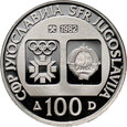 222. Jugosławia, 100 dinarów 1982, Olimpiada Sarajewo 1984