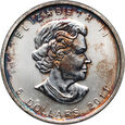 14. Kanada, Elżbieta II, 5 dolarów 2011 Wilk algonkiński 1 Oz Ag999