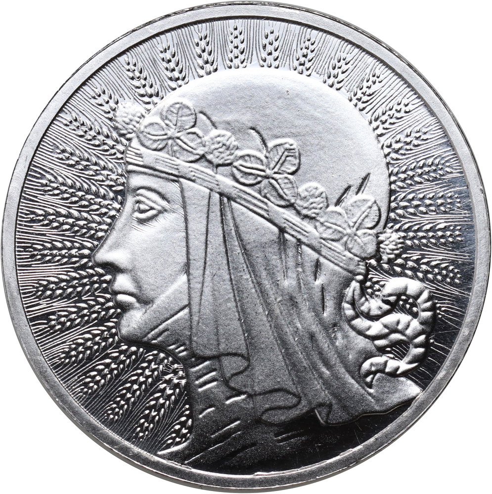 36. Polska, III RP, medal Głowa Kobiety, 1 Oz Ag999
