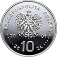 21. Polska, III RP, 10 złotych 2001, Jan III Sobieski, Półpostać