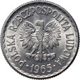 Polska, PRL, 1 złoty 1965, rzadszy rocznik