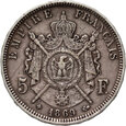 Francja, Napoleon III, 5 franków 1869 BB