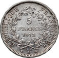 Francja, 5 franków 1873 A, Herkules