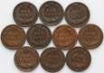 USA, zestaw 10 x cent 1888-1898, Indianin, Indian Head Cent