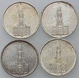 93. Niemcy, III Rzesza, 4 x 5 marek 1934-1935, Kościół Garnizonowy