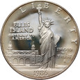 88. USA, zestaw 11 medali + dolar 1986 S, Statua Wolności
