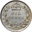25. Wielka Brytania, Wiktoria, 6 pensów 1889