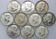134. USA, zestaw 10 x 1/2 dolara 1965-1969, Kennedy Half Dollar