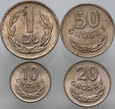 101. Polska, PRL, zestaw 4 monet 1949, miedzionikiel