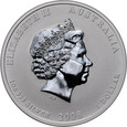 1. Australia, Elżbieta II, 1 dolar 2008 P, Rok Szczura, 1 Oz Ag999