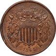 19. USA, 2 centy 1864