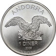 17. Andora, 1 diner 2008, Golden Eagle, 1 Oz Ag999