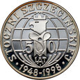 Polska, III RP, medal z 1998 roku, 50 Lat Stoczni Szczecin, #T