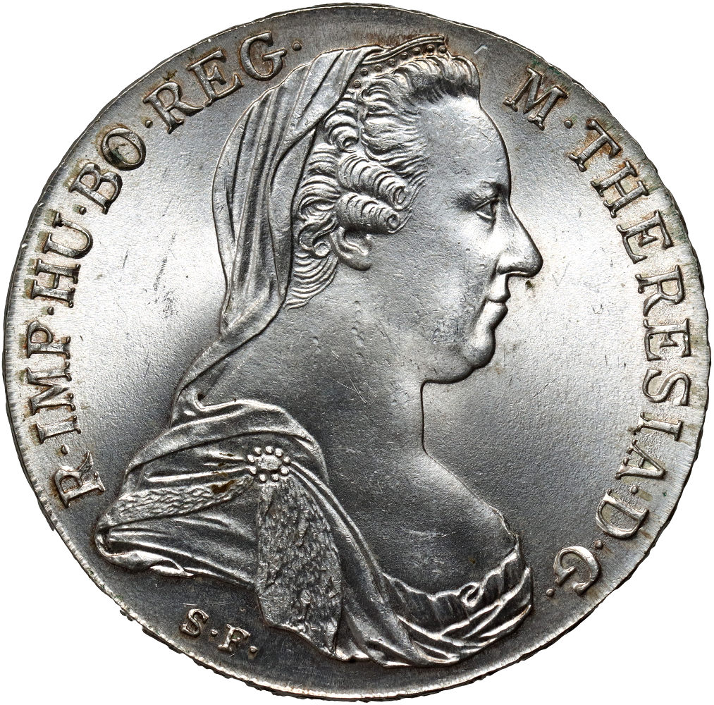 8. Austria, Maria Teresa, talar 1780 SF, Nowe Bicie