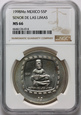 Meksyk, 5 pesos 1998 Mo, Señor De Las Limas, NGC MS66