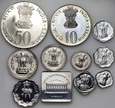 Indie, zestaw 11 monet 1974, PROOF, Bombaj