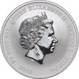 54. Tuvalu, Elżbieta II, dolar 2022, Ryu, 1 Oz Ag999
