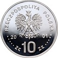 Polska, III RP, 10 złotych 2001, Jan III Sobieski, Półpostać