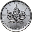 37. Kanada, Elżbieta II, 5 dolarów 2011, Liść Klonu, 1 Oz Ag999