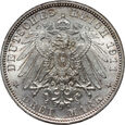 Niemcy, Bawaria, Otto, 3 marki 1911 D, 90. Urodziny Luitpolda