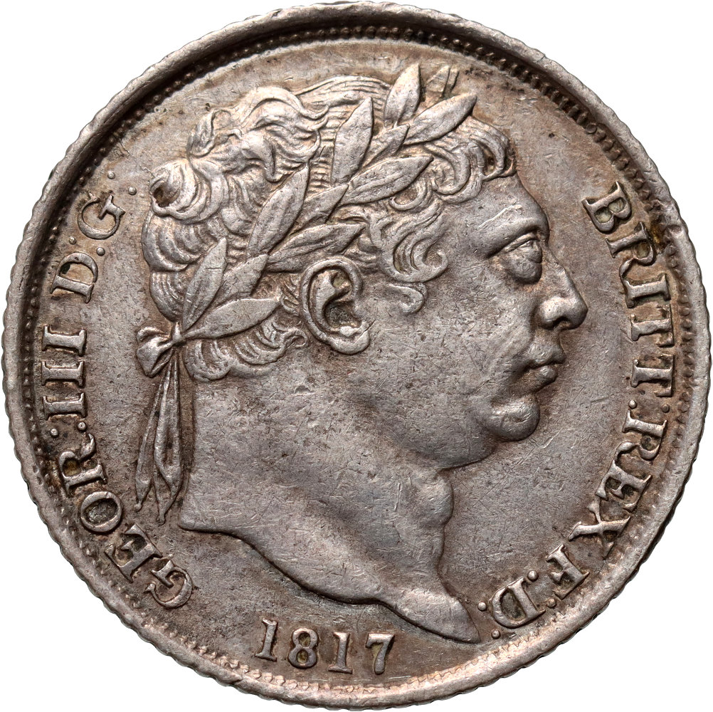 2. Wielka Brytania, Jerzy III, 6 pensów 1817