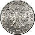 Polska, II RP, 5 złotych 1934, Głowa Kobiety